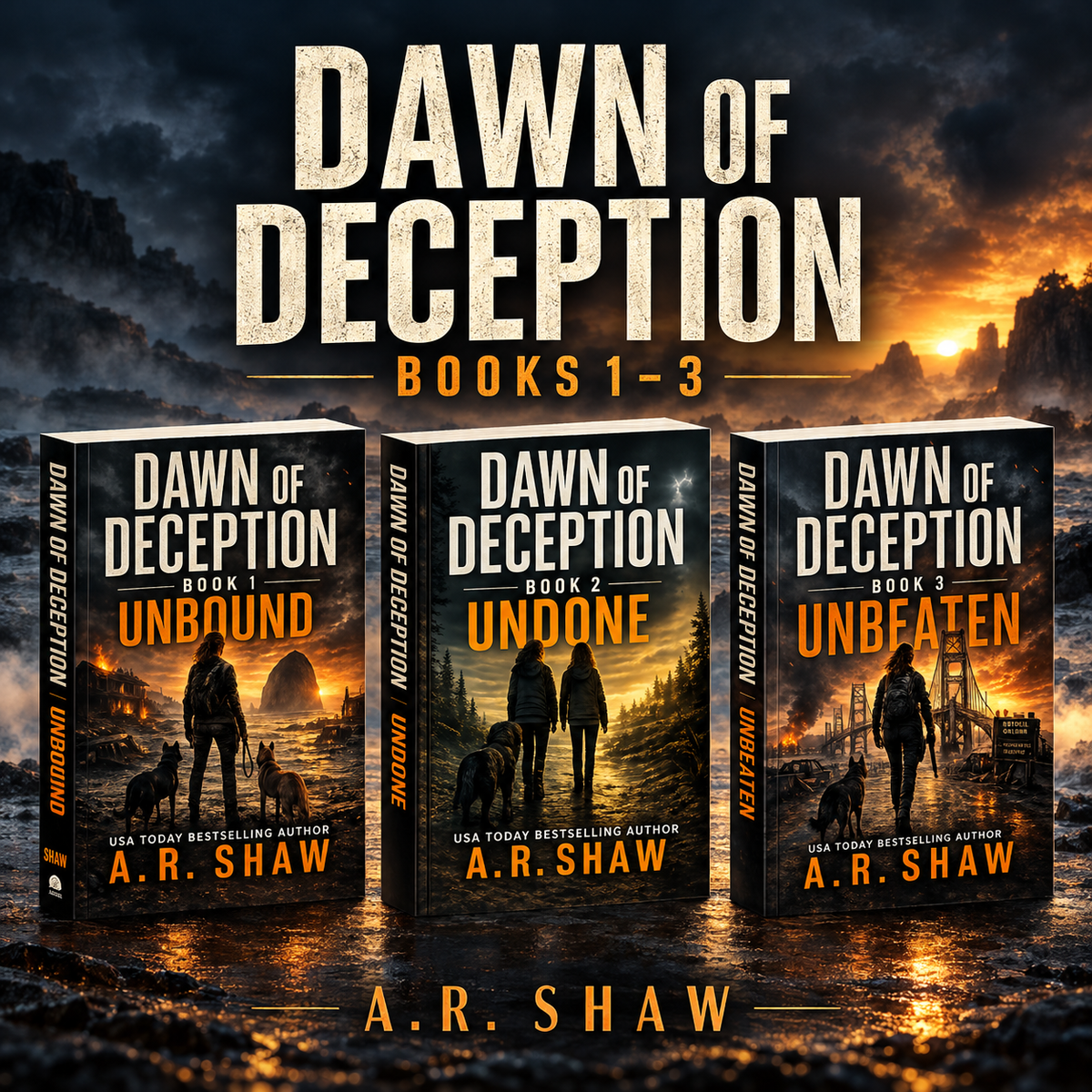 Dawn of Deception Books 1–3 by A. R. Shaw: Unbound, Undone and Unbeaten