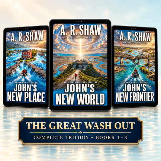 Three digital book covers for A. R.