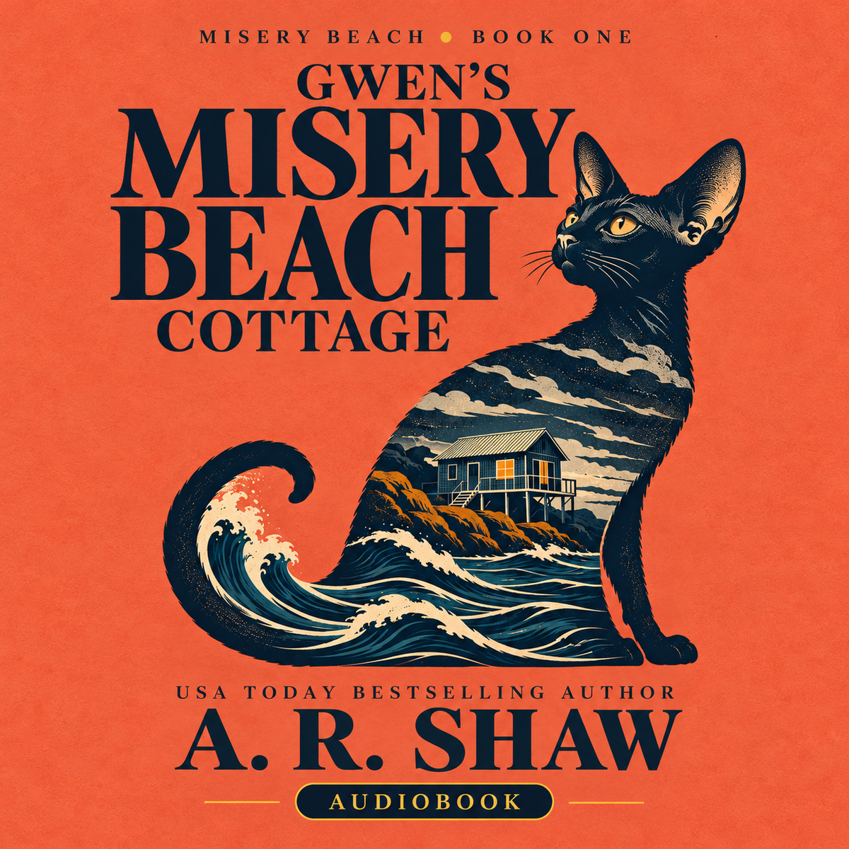 Gwen’s Misery Beach Cottage — Book One audiobook cover by A. R. Shaw